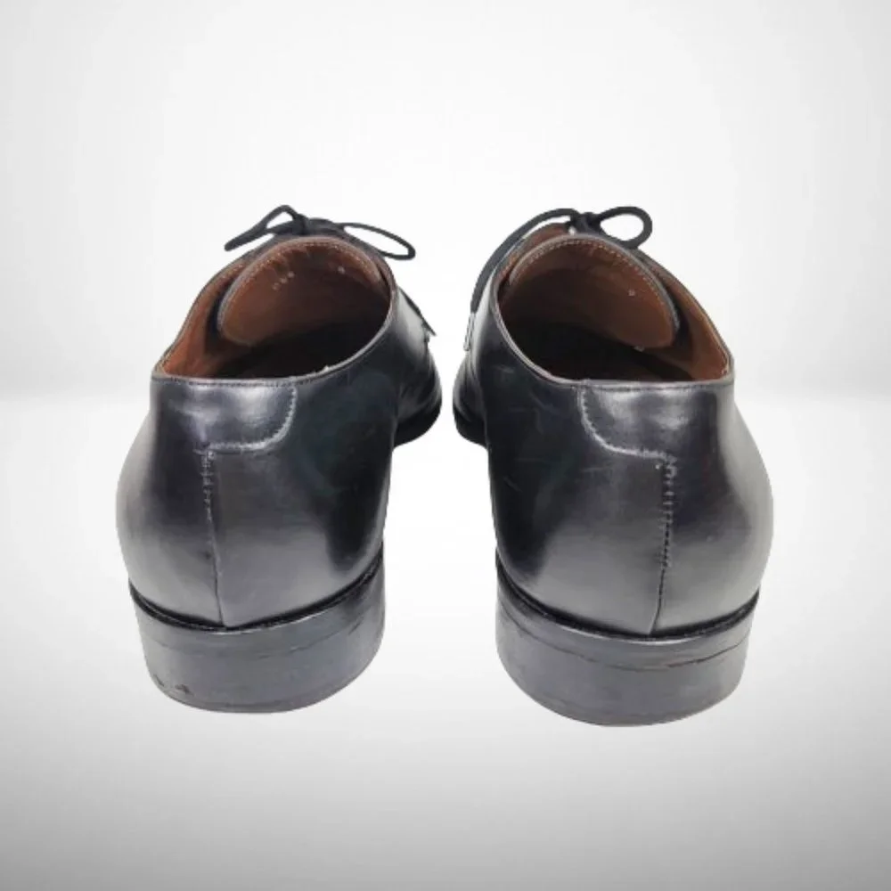 VERSACE CLASSIC V2 CABAL1 BLACK LEATHER LACE-UP MEN'S DRESS SHOES - SIZE: 9 - Picture 6 of 13